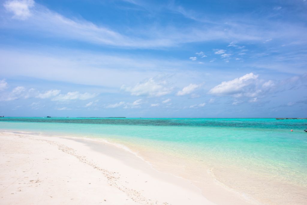 Blue sea and tropical water in Okinawa