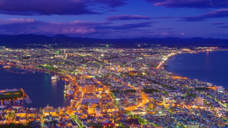 Night view of Hakodate, Hokkaido