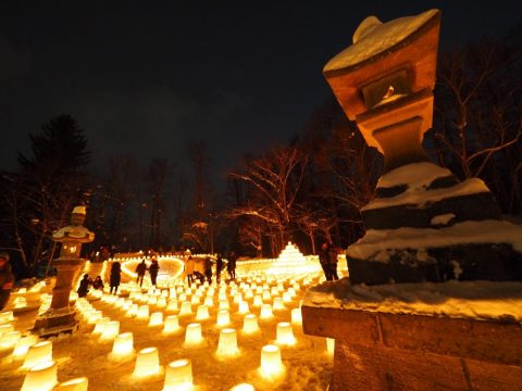 Hokkaido Jozankei Snow Candle Path