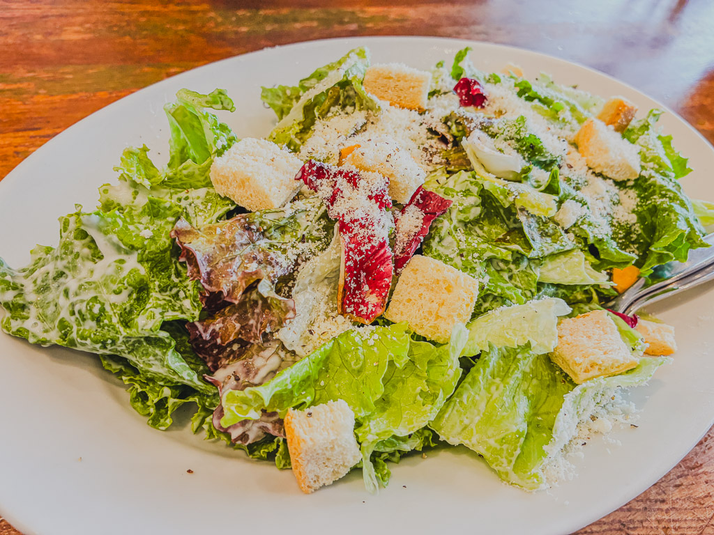 Capricciosa Amiku Caesar salad croutons parmesan