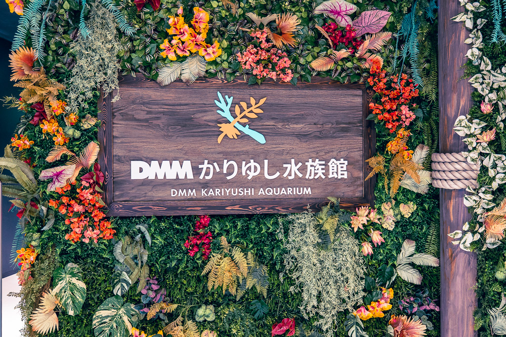 Botanical photo wall at DMM Kariyushi Aquarium