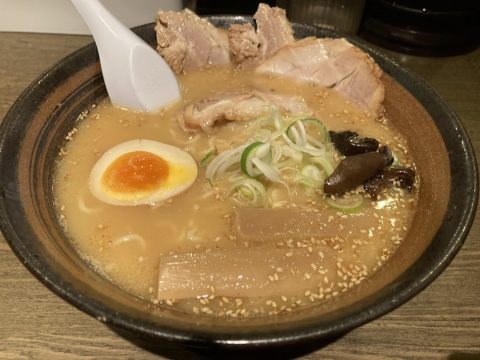 Sapporo Ramen with rich miso broth and thick curly noodles
