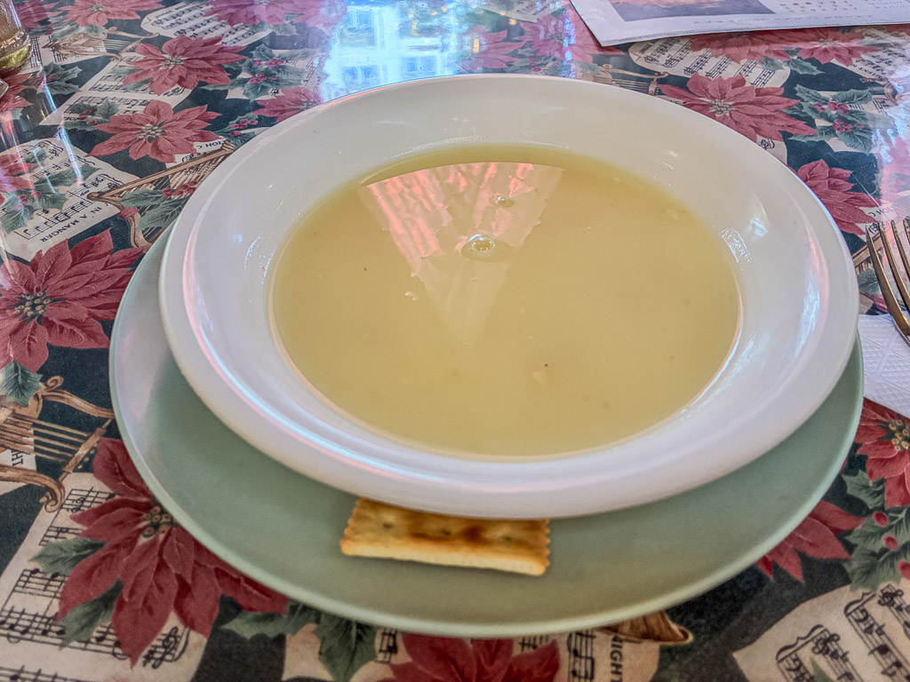 Pittsburgh Forum consommé soup cracker opening course