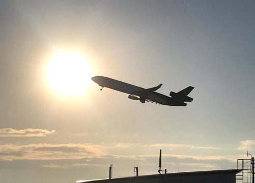 Planes viewed from Kanku Sky View observation deck