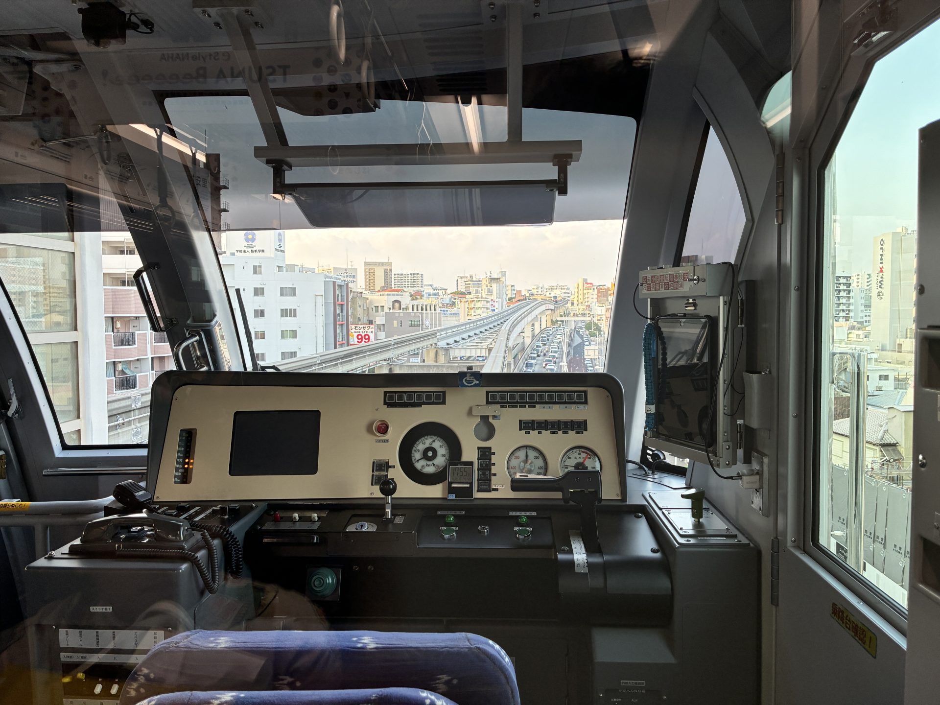 View from the Yui Rail monorail driver's cabin in Naha