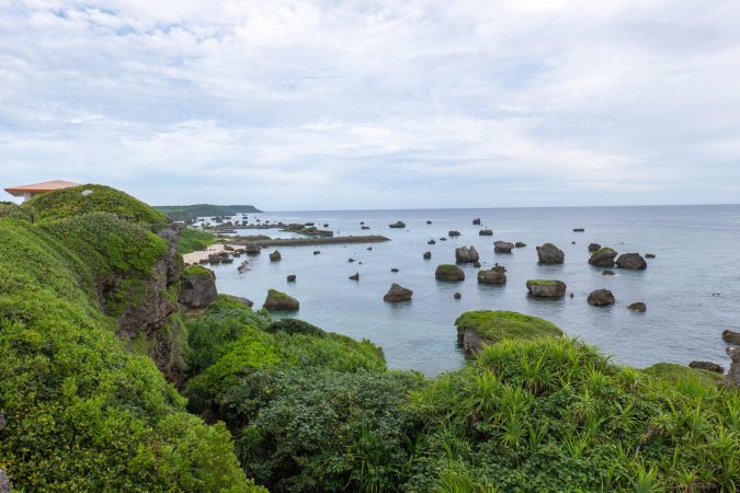White sand and emerald sea at Yonaha Maehama Beach