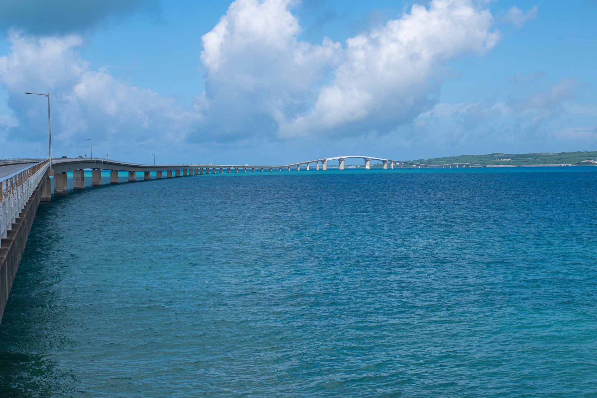 Irabu Bridge Miyako Island — Japan's longest toll-free cross-sea bridge over jelly-blue water