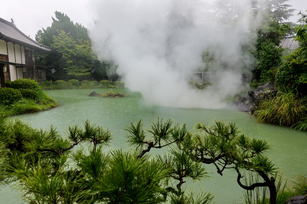 Blue pond at Kamado Jigoku