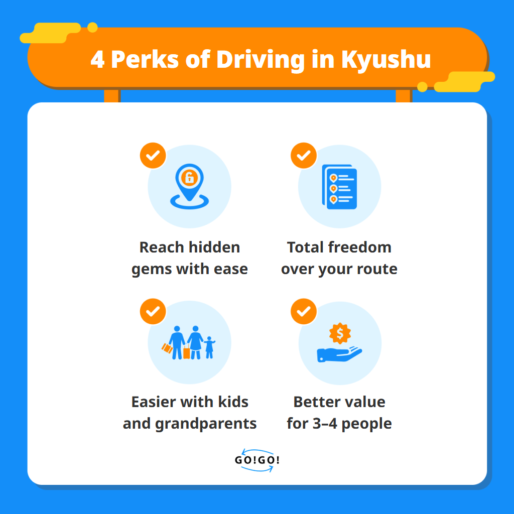 Four reasons a rental car works better than trains in Kyushu
