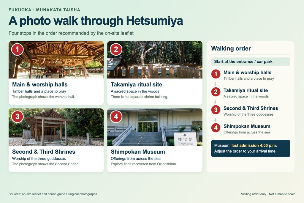 Four stops on a walk through Hetsumiya