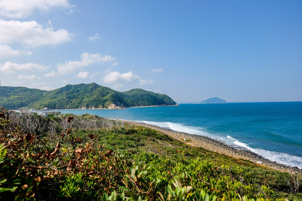 Genkai Sea panorama from the Keya observation deck, 5 to 10 minutes on foot from the Totoro Forest trailhead
