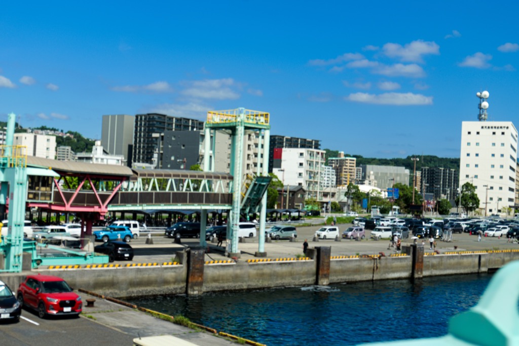 Kagoshima waterfront seen from the Sakurajima Ferry