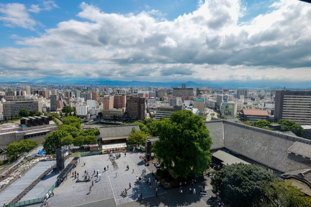 View over Kumamoto city